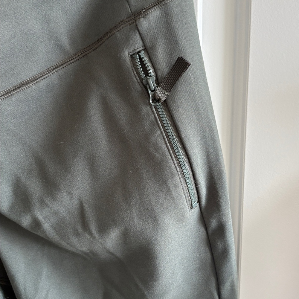 FLX High-Waist Olive Green Active Pants - Picture 3 of 7